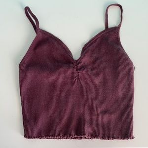 La hearts by PACSUN burgundy crop top